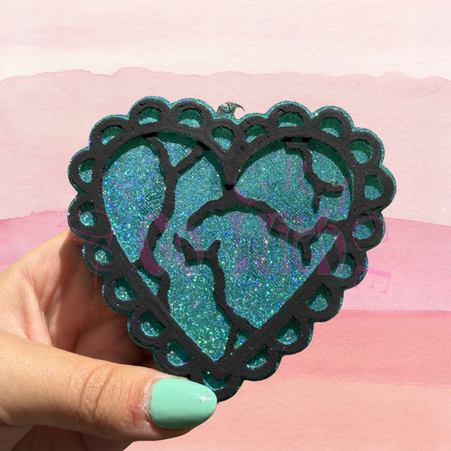 Turquoise / Marble Heart