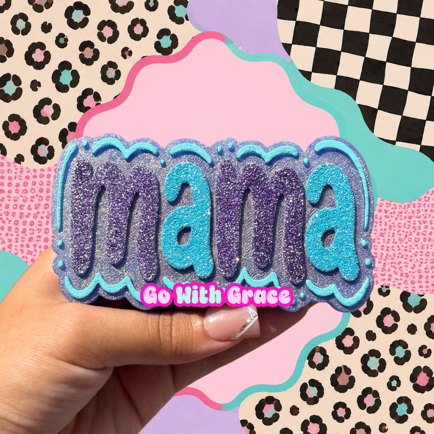 Purple & Blue Mama Freshie | Scent: Patriotic Popsicle