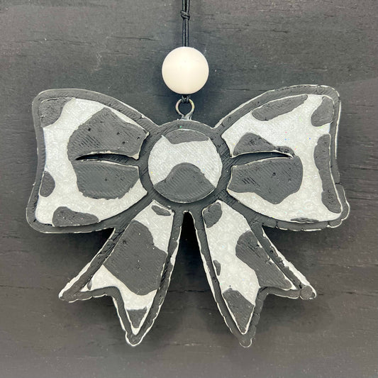 Custom Cow Print Bow Freshie