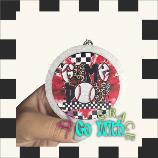 Cardstock Freshie: Baseball Game Day | Scent: Black Rouge