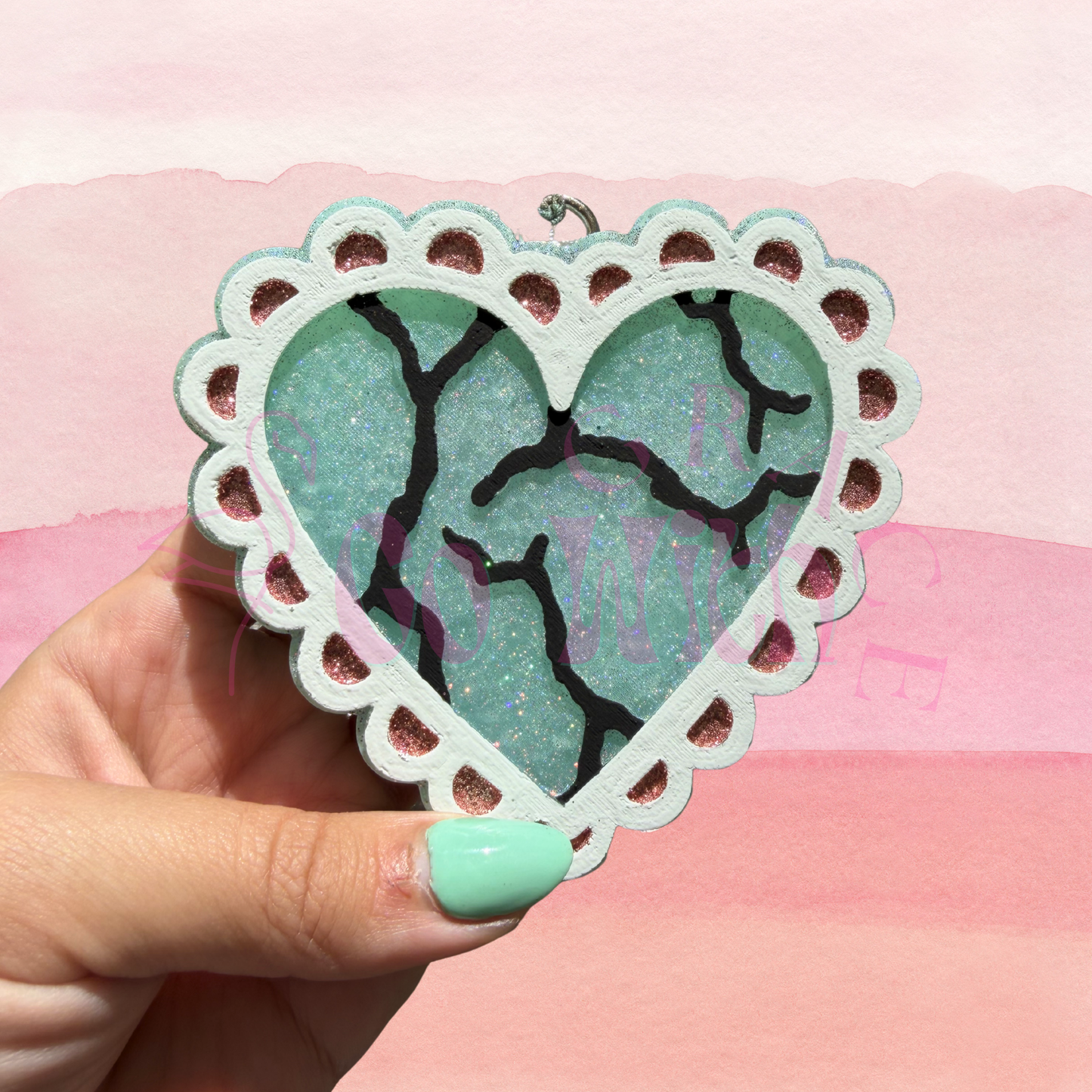 Turquoise / Marble Heart