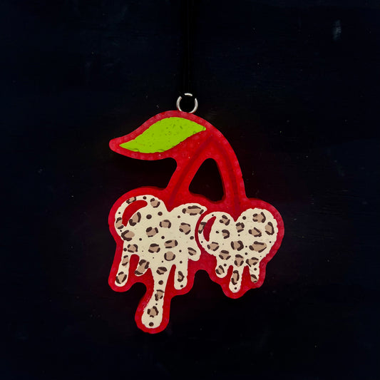 Leopard Print Cherries - Palm Beach Punch