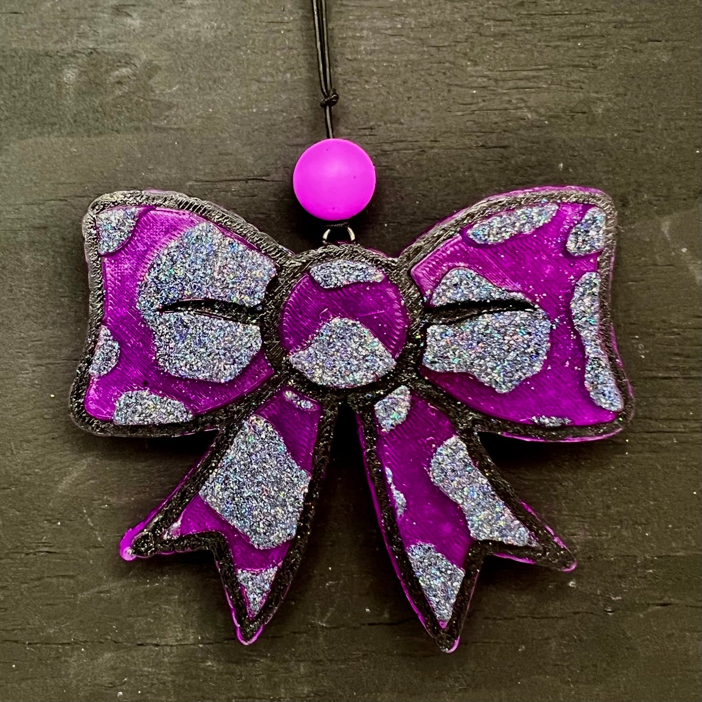 Custom Cow Print Bow Freshie