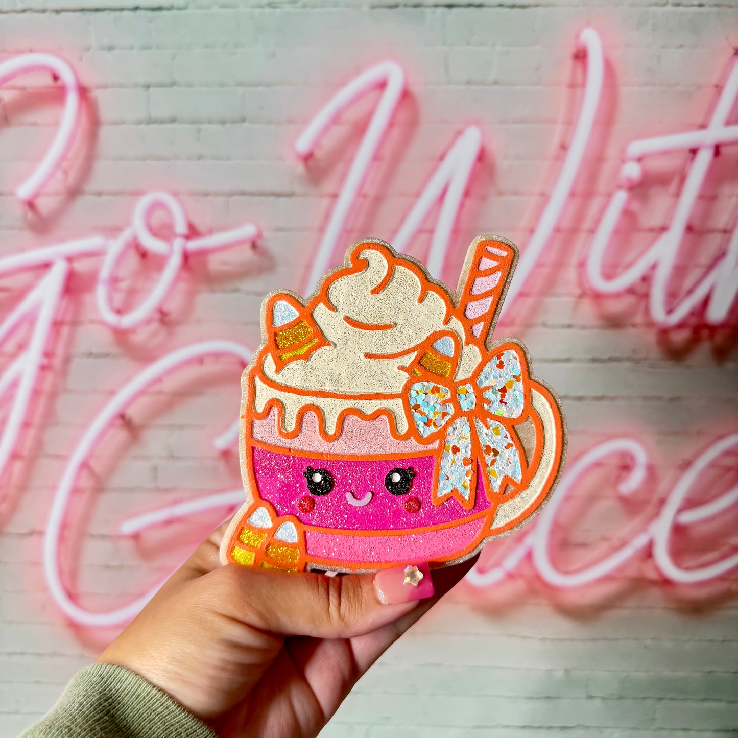 Candy Corn Cutie Mug Car Freshie | Scent: Pumpkin Muffins