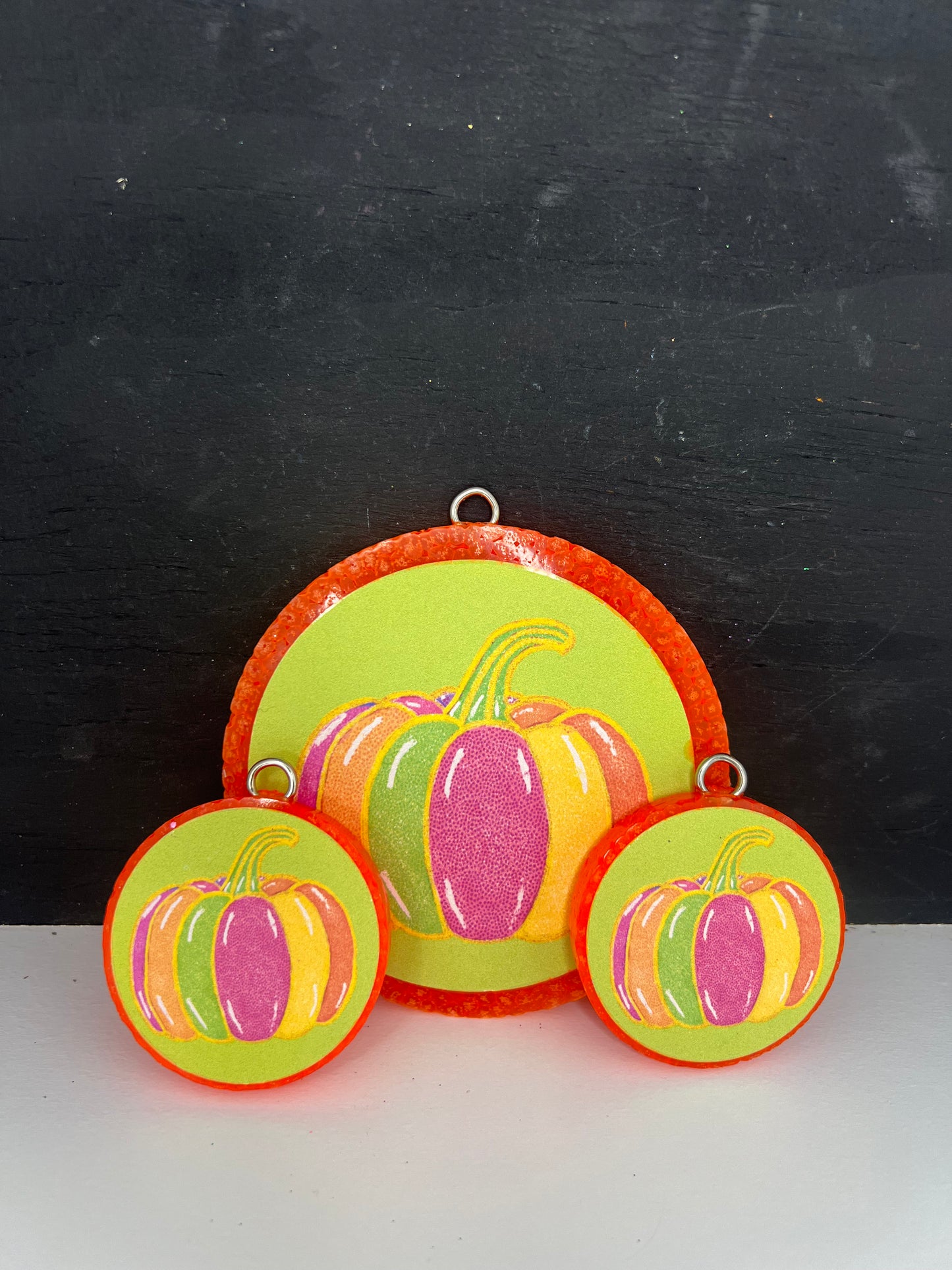 Neon Pumpkins Freshie Set - Cinnamon Rolls