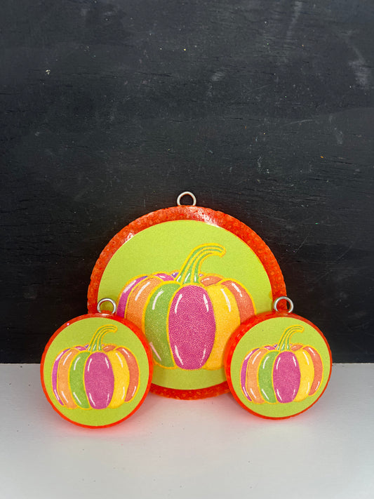 Neon Pumpkins Freshie Set - Cinnamon Rolls