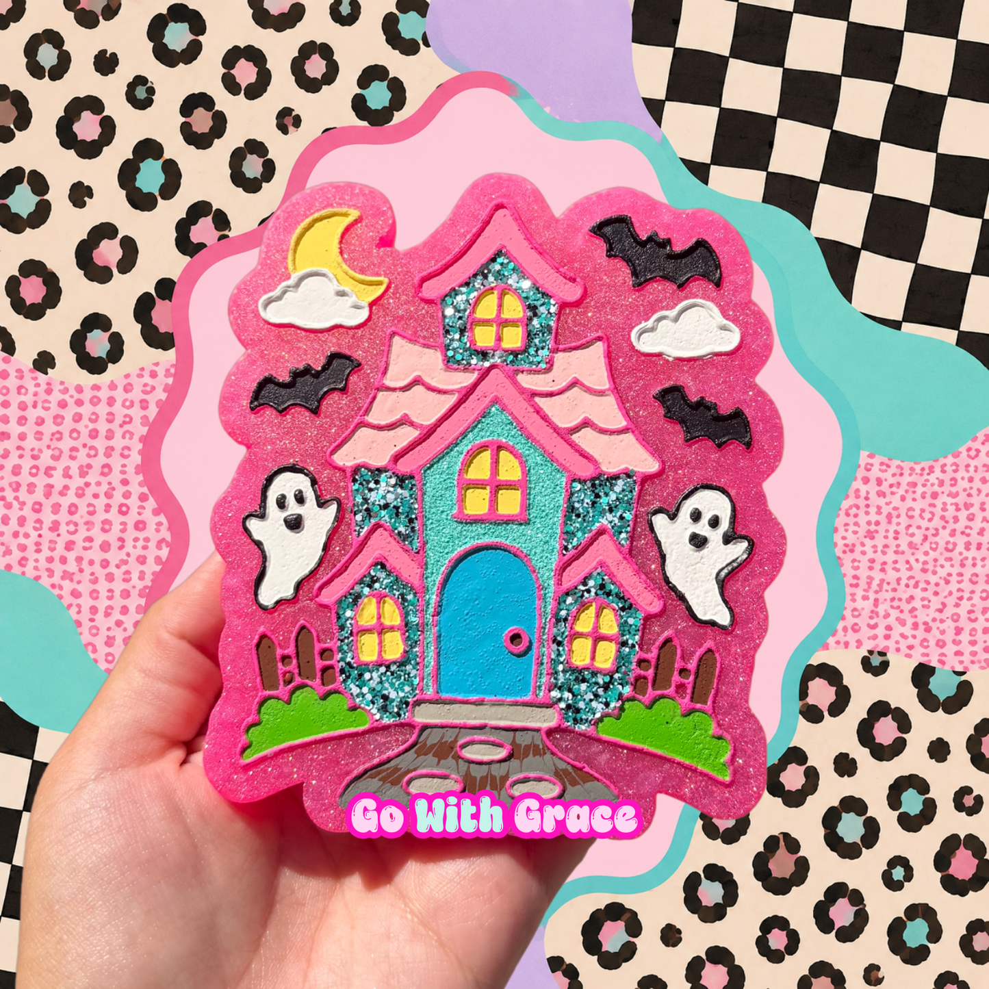 Pink Haunted House Freshie | Scent: Obsidian