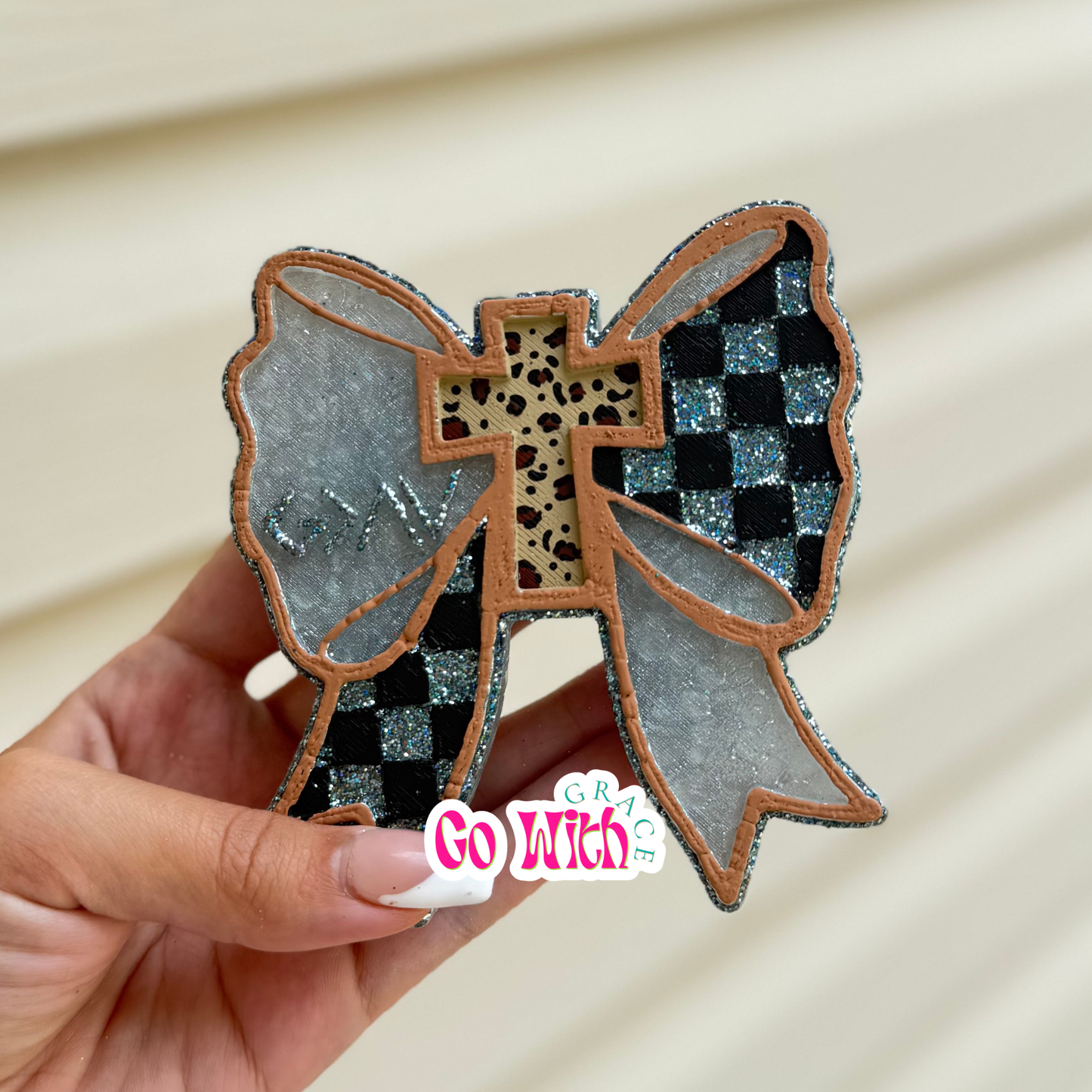 Cross W/ Bow - CUSTOM Car Freshie