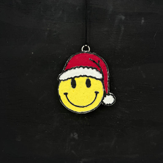 Santa Hat Smiley Freshie - Campfire Crunch
