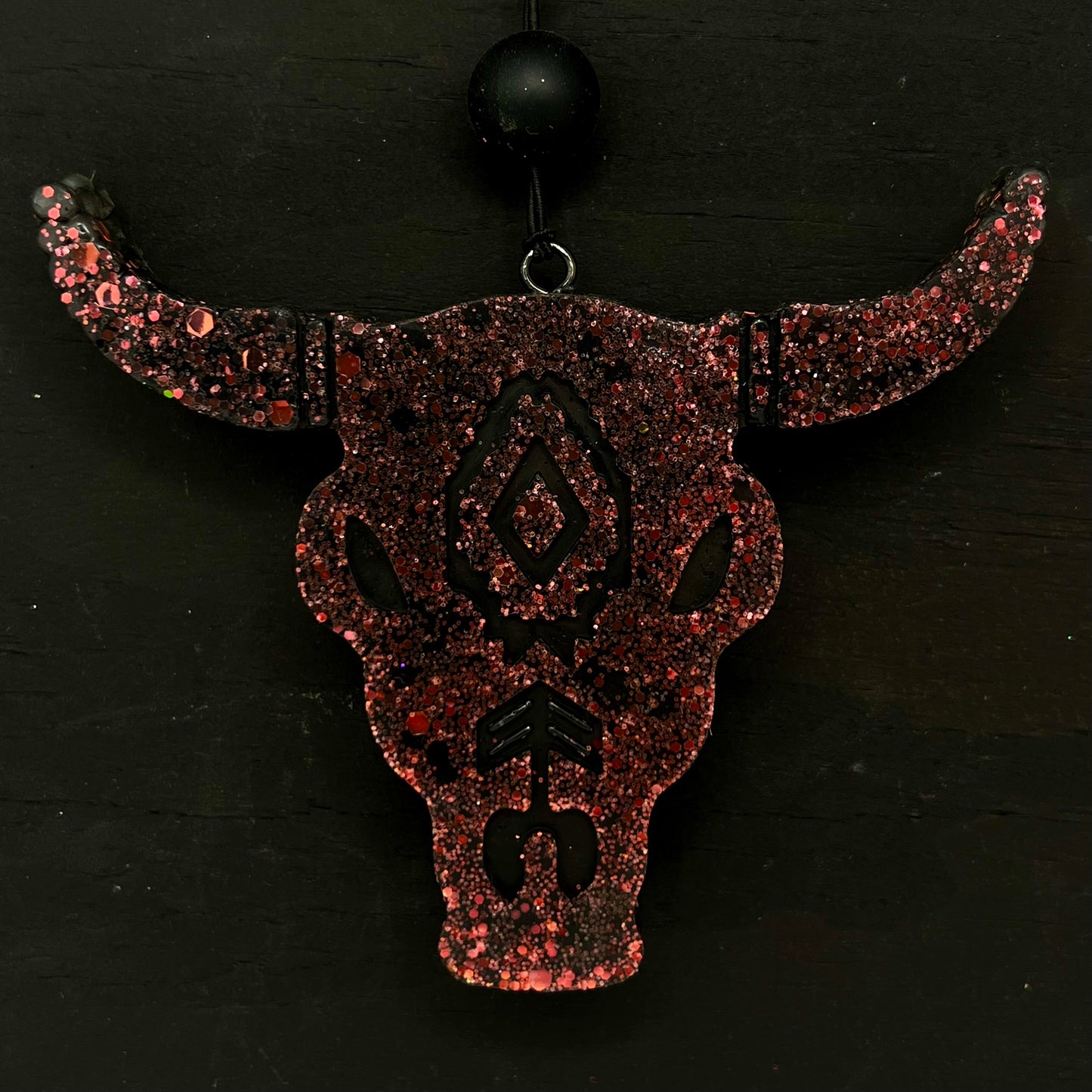 Custom Aztec Bull Skull Freshie