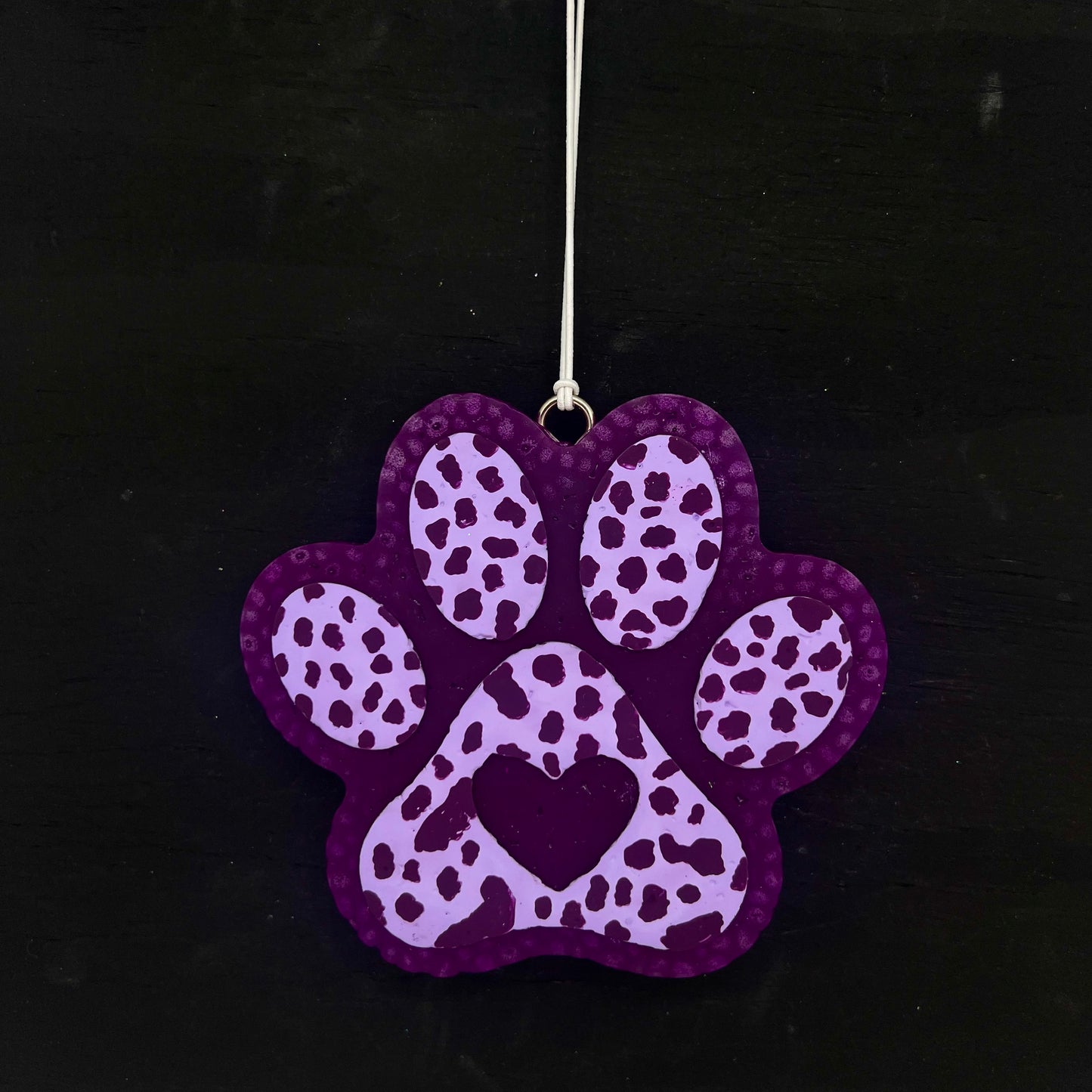 Cow Print Paw Print Freshie - Sugar Doughnut