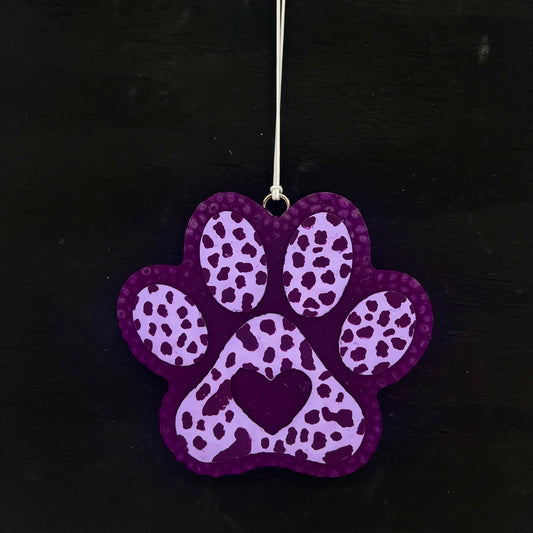 Cow Print Paw Print Freshie - Sugar Doughnut