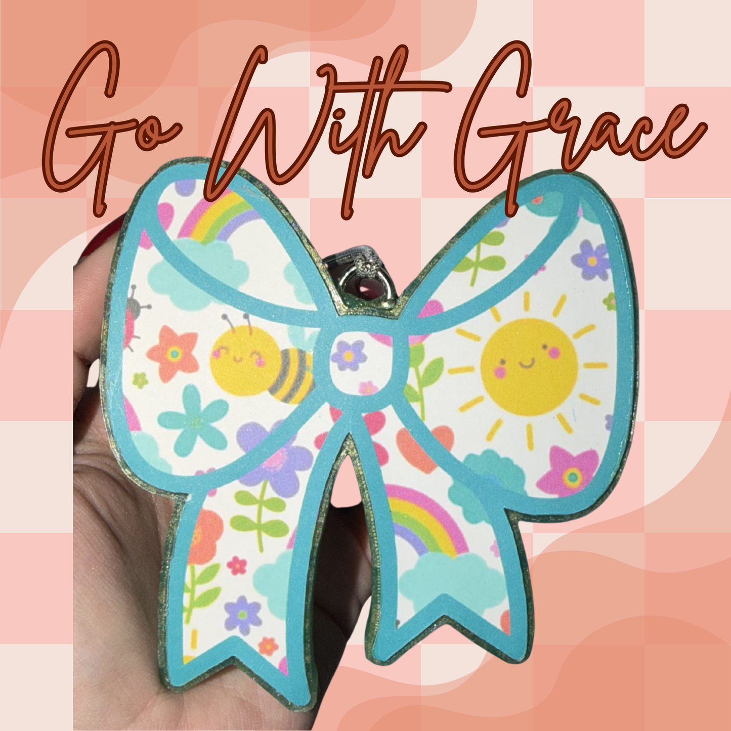 Spring Bow Freshie | Scent: Strawberry Poundcake